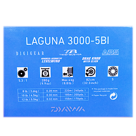 Daiwa Laguna 3000 Spinning Reel, Shop Today. Get it Tomorrow!