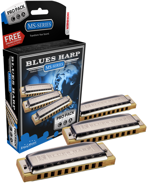 Hohner Blues Harp Harmonica G-C-A - 3 pack
