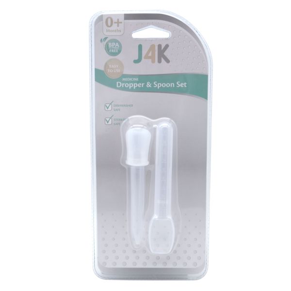 J4K Medicine Dropper &amp; Spoon Set - Safe &amp; Easy Baby Medicine Feeding