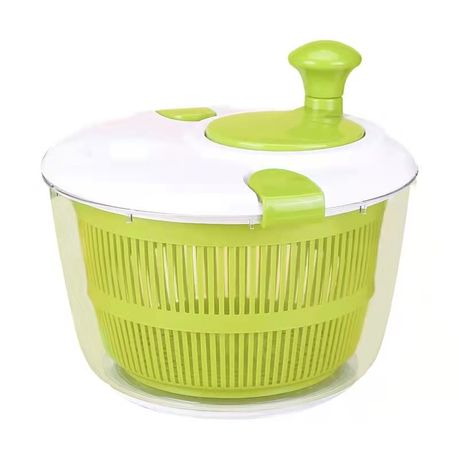 Salad Spinner, Large Capacity 5L Salad Bowl Spinner, Quick and Easy  Vegetable Spinner with Secure Lid Lock, Fuit Spinning Colander with Rotary  Handle