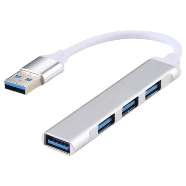 4 Port Hub USB 3.0 Aluminum - Silver