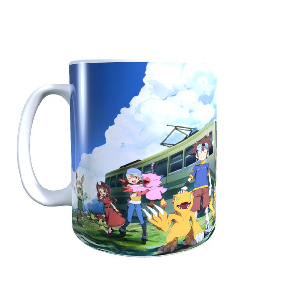 Trainstop - Digimon Themed Coffee Mug