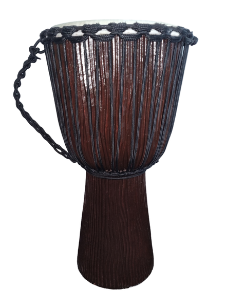 Djembe Drum Dark Carved Wood 30cm x 60cm