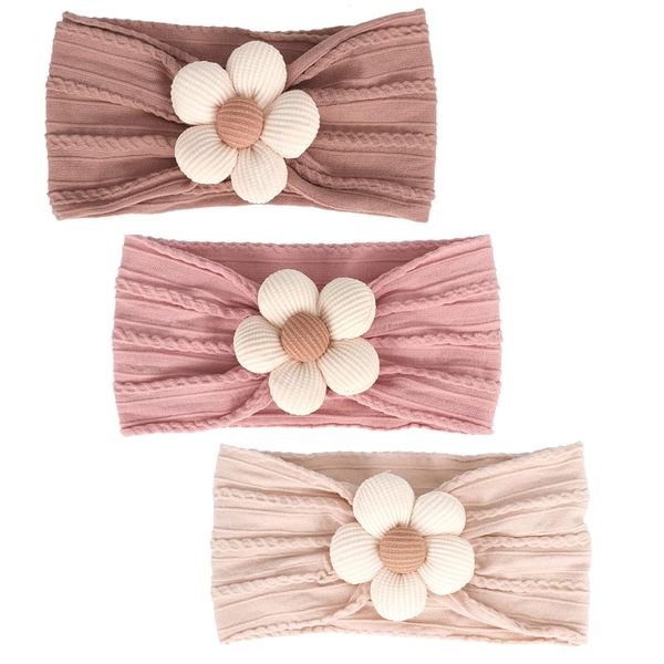 3 Pcs Baby Flower Headbands Girls Headbands Soft Hairbands Hair Accessories