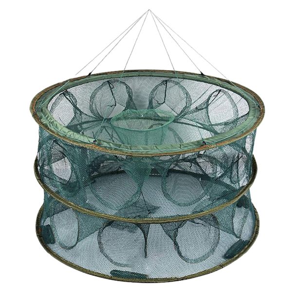 Camping Multifunctional 15 Hole Crab &amp; Fish Capturing Bait Net (70cm)