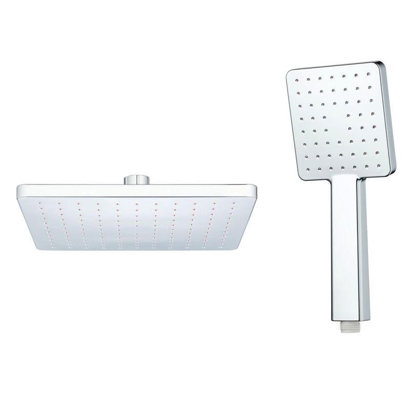 Shind 215mm Rainfall Shower with 215mm Shower Head Combo Sliver