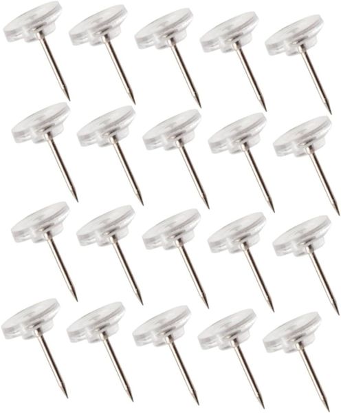 50pcs Whiteboard Tacks Pushpins Decorative Thumb Tacks Flat Round Nails