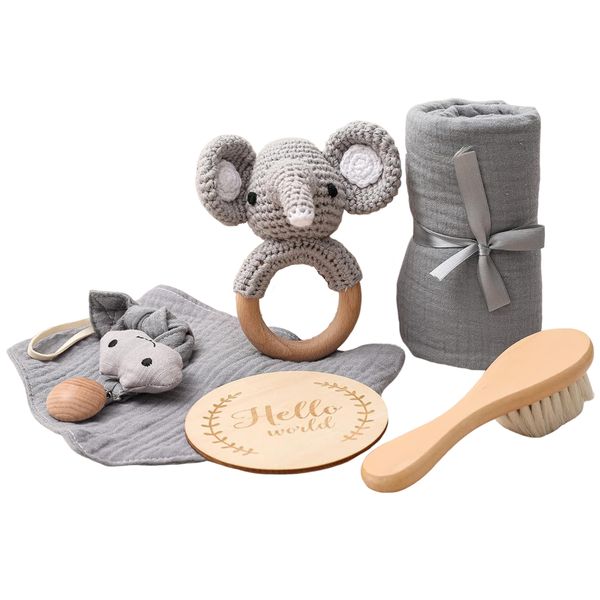 Baby Shower Gifts Set New Baby Bath Gift Set 6 Pcs with Baby Blanket