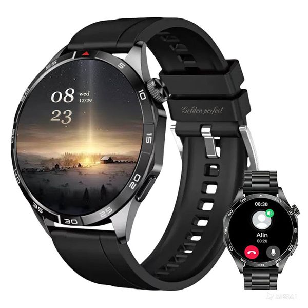 Golden Perfect Health-Focused Smartwatch with Dual Strap,1.43 HD