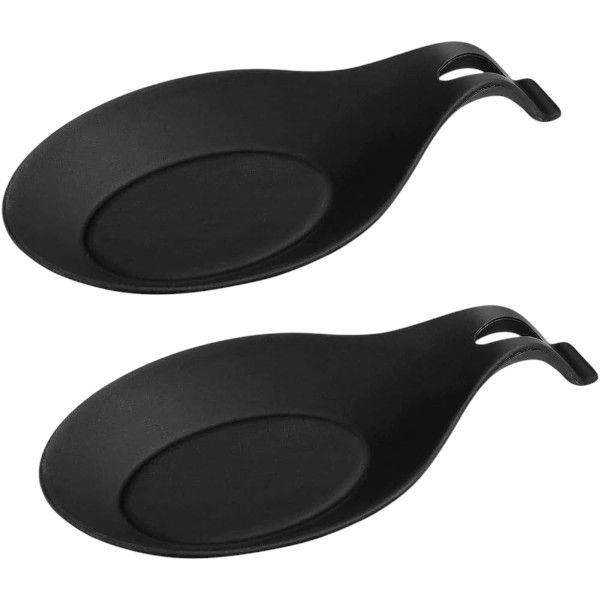 2 Piece - Spoon Holder Set With Hang Design - Black