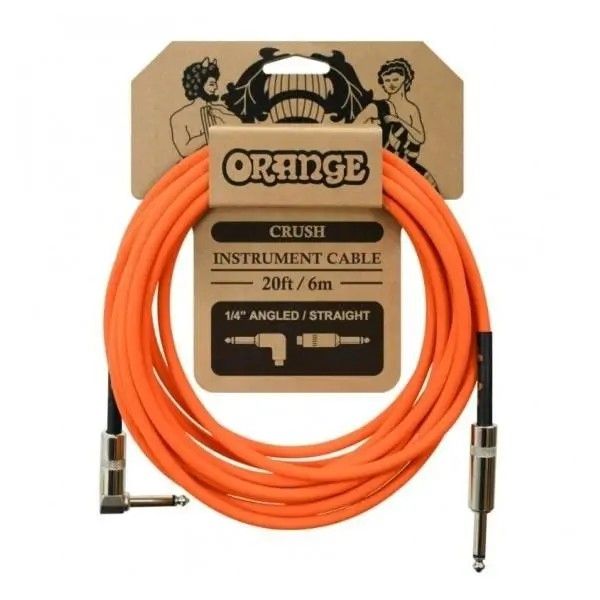 Orange Crush 6m Instrument Cable (right-angled to straight)