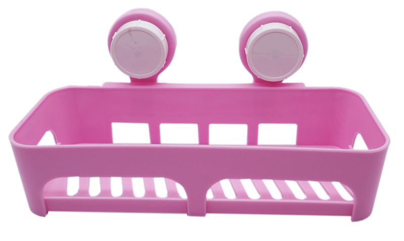 Multi Purpose Storage Rack with Dual Magic Suction Cup - Pink
