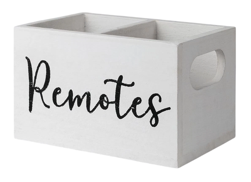 Rustic Wooden Remote Control Holder