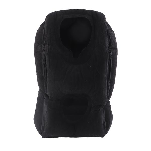 Folding Inflatable Travel Pillow Gray For Airplane Home