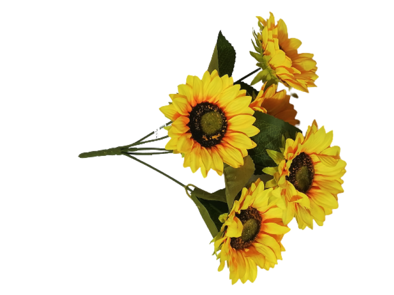 Artificial Flower 49cm Sunflower Bunch with 5 Stems