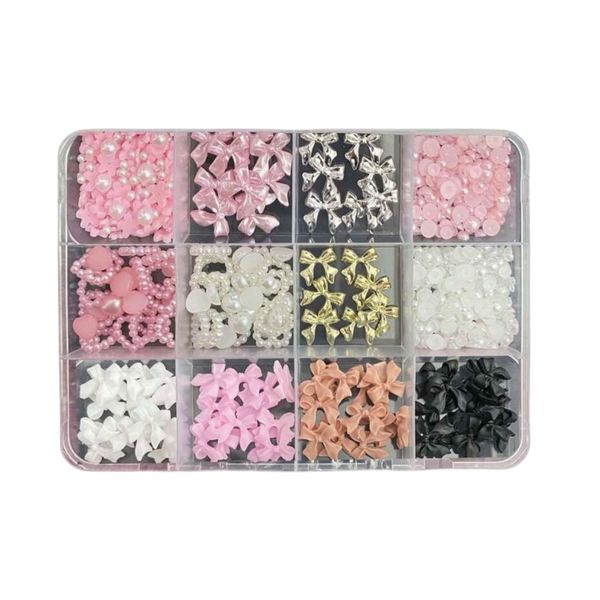 12 Grid 3D Box Nail Charms