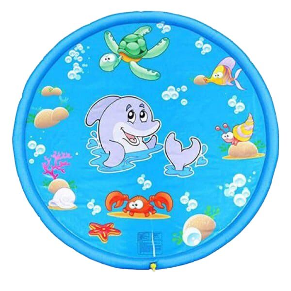 Water Sprinkler Mat - Blue With Shark