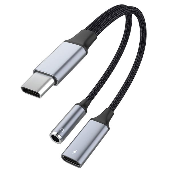 Type C Adapter 2-in-1 Type C Headphone Audio Adapter