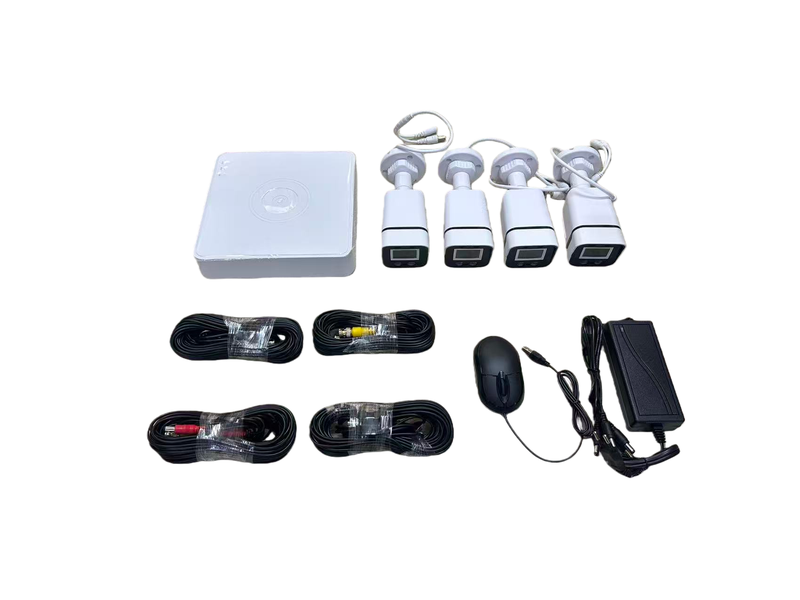 4-Channel Full-Color Video Recording System, 3MP Waterproof