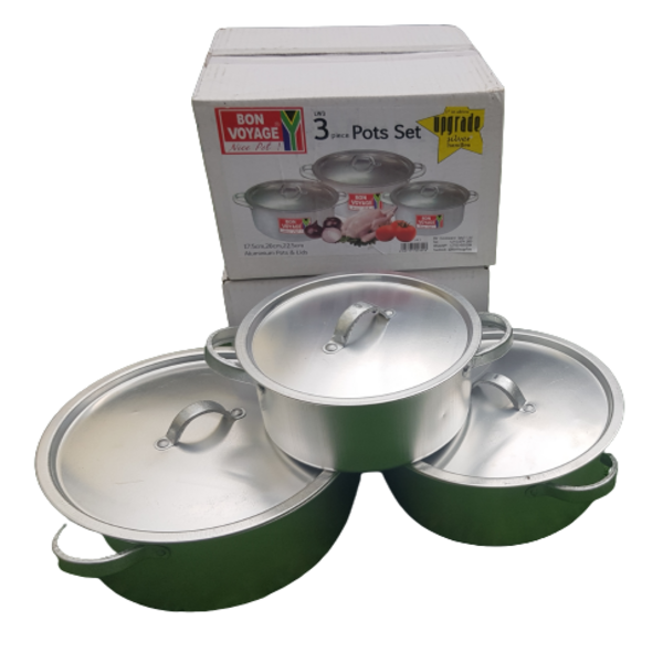 Bon Voyage 3 Piece Pots Set with Bakelite Handles Shop Today. Get