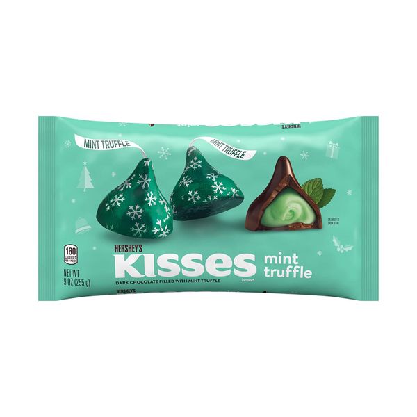 HERSHEY'S KISSES Mint Truffle Dark Chocolate Bag (255g) x 1