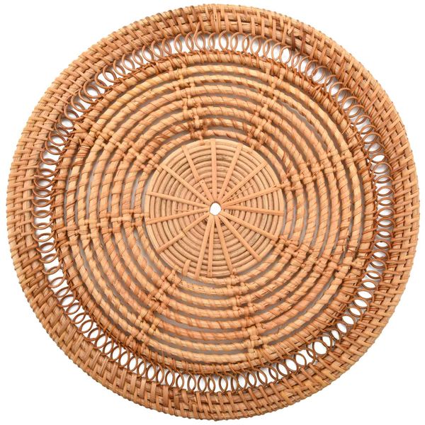 Home Woven Wall Basket Natural Boho Home Decor Decorative Rattan