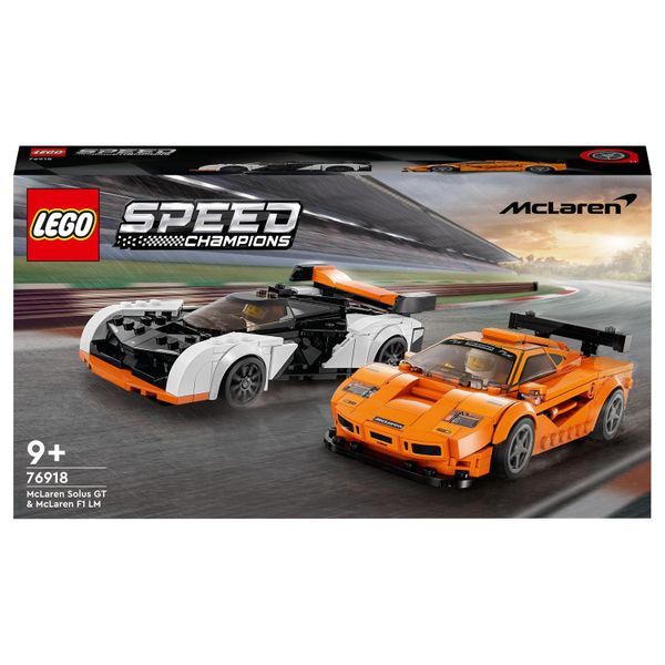 LEGO® Speed ChampionsMcLaren Solus GT &amp; McLaren F1 LM 76918 Building Toy Cars (581 Pieces)