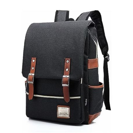 Vintage Laptop Backpack for Women Men with USB Charging Port Image