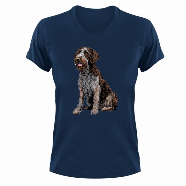 Wirehaired Pointer T-Shirt Gift Navy Christmas Birthday Dogs 334