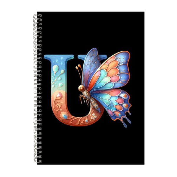 Butterfly U A4 Notebook Spiral Lined Trendy Note image