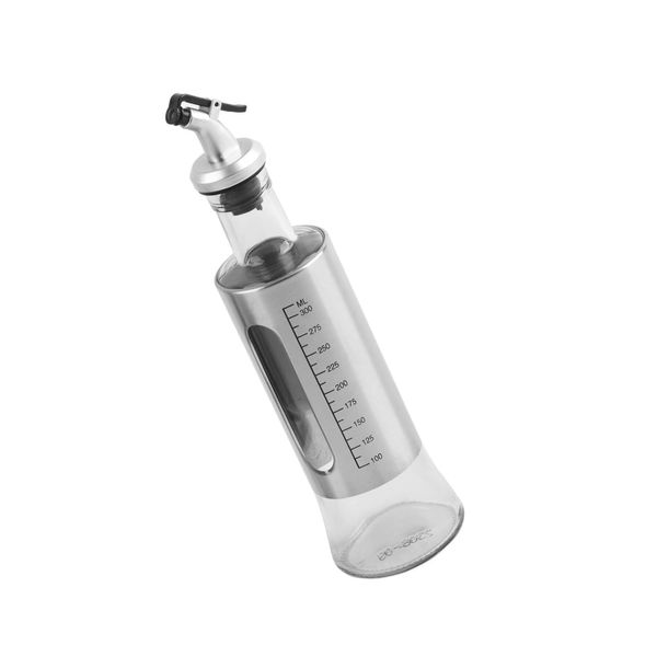 500ml Glass Oil Dispenser Bottles Stainless Steel Shell, Liquid Dispenser