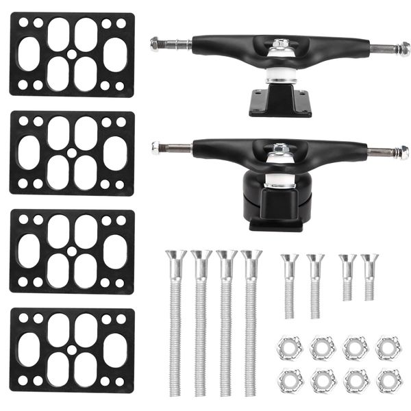 Meraki Skateboard Trucks for YOW S6 Red Spring Bridge ,Black Gasket Set