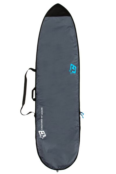 Creatures 9'0" Longboard Lite Surfboard Cover Bag with Fin Slot Surfboard Cover Bag - Charcoal Cyan