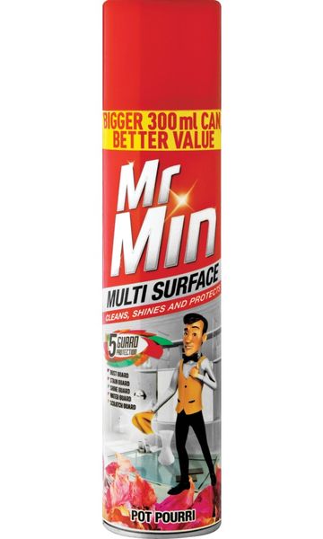 Mr Min 300ml, Multi Surface Cleaner, Furniture Polish, Potpourri