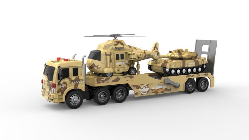 Toys of BOLDCUBE - Military Trailer Transport Truck (Yellow)