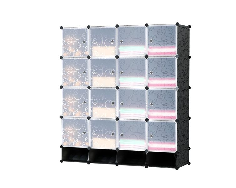Modern Design Portable 16 Cube With Hanging - 4 Shoe Rack