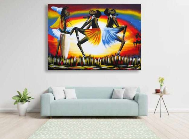 0020 Canvas Wall Art African Sunset Dance