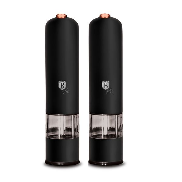 Berlinger Haus 2-Piece Electric Salt &amp; Pepper Mill Set - Black Rose