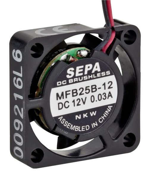 Sepa (MFB25B05) DC Axial Fan, 5 V, Square, 25 mm, 6 mm