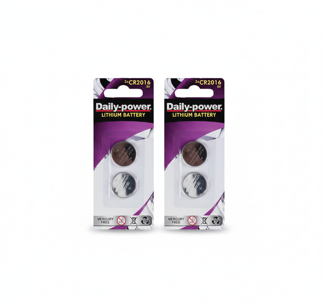 Daily Power CR2016 3V Lithium Button Cell Battery 2 Piece - 2 Pack
