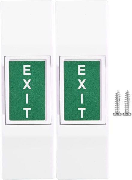 2 x Push to Exit Button for Door, Exit, Gate and Control - Door Bell Push