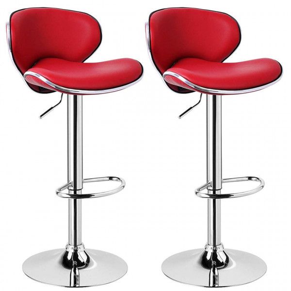 Bar / Breakfast Kitchen Counter Stools - Set of 2 - White Colour