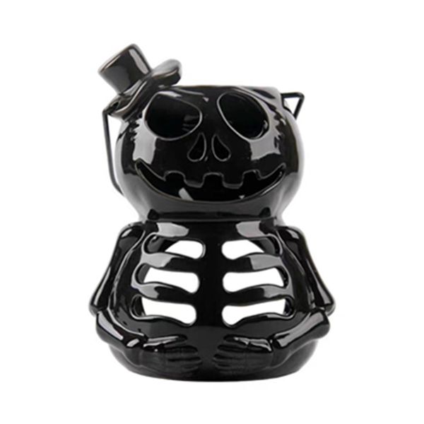 Halloween Skull Candle Holder Wind Lamp