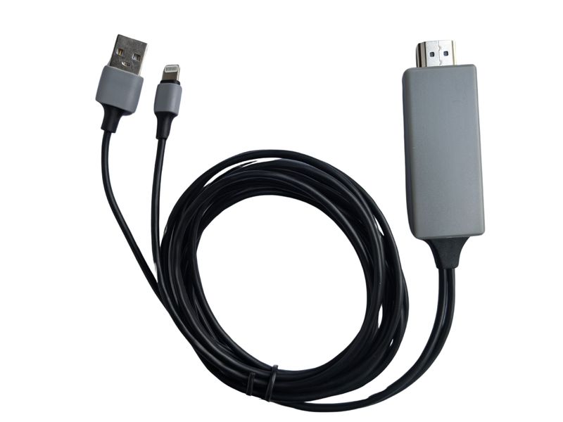 2-Meter Lightning, USB, and HDMI to HDTV Cable