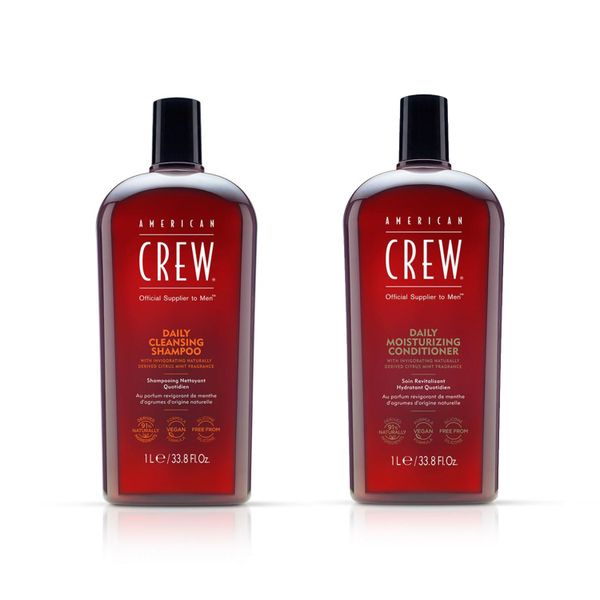 American Crew Cleansing Shampoo And Deep Cleansing Conditioner 250ml, Vegan