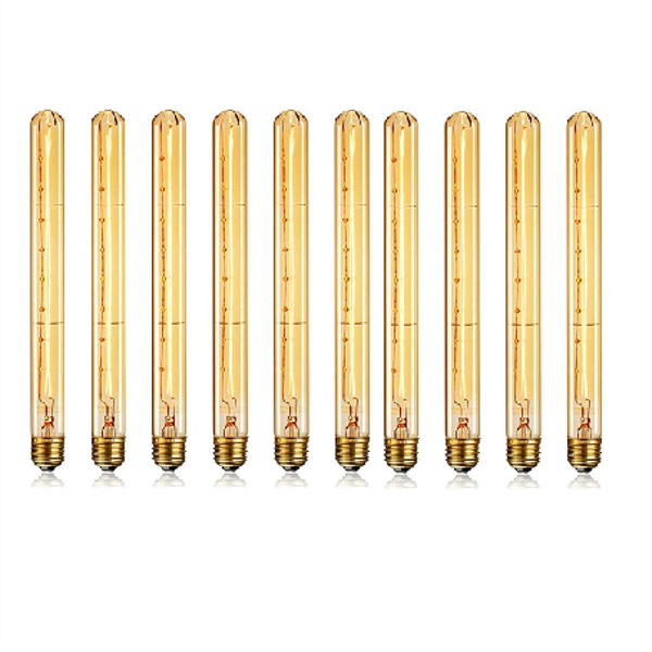 Dimmable Long Tubular Light Bulb E27 40W Retro Light Bulb 220V 10 Pieces