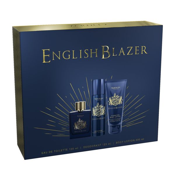 Yardley English Blazer Eau De Toilette, Deodorant Spray &amp; Body Lotion