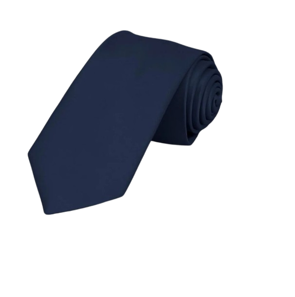 Navy Blue Plain Tie