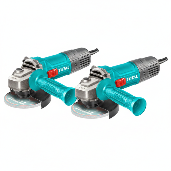Total 115mm Angle Grinder 750W - 220-240V Power Tool - 2 Pack