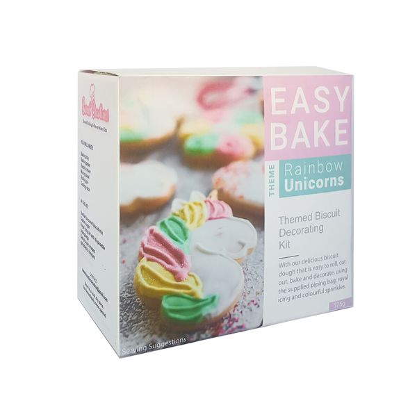 Rainbow Unicorns Decorating Biscuit Kit